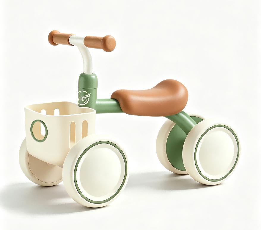 A6 four-wheel balance bike with front storage basket