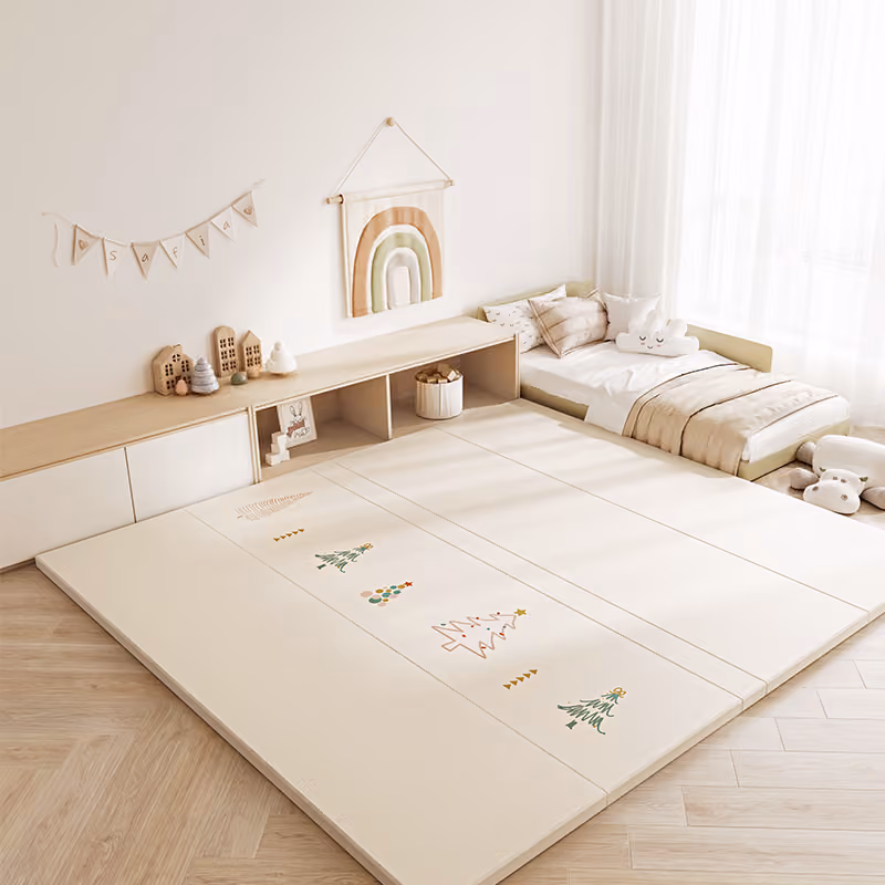 Premium PU leather folding play mat